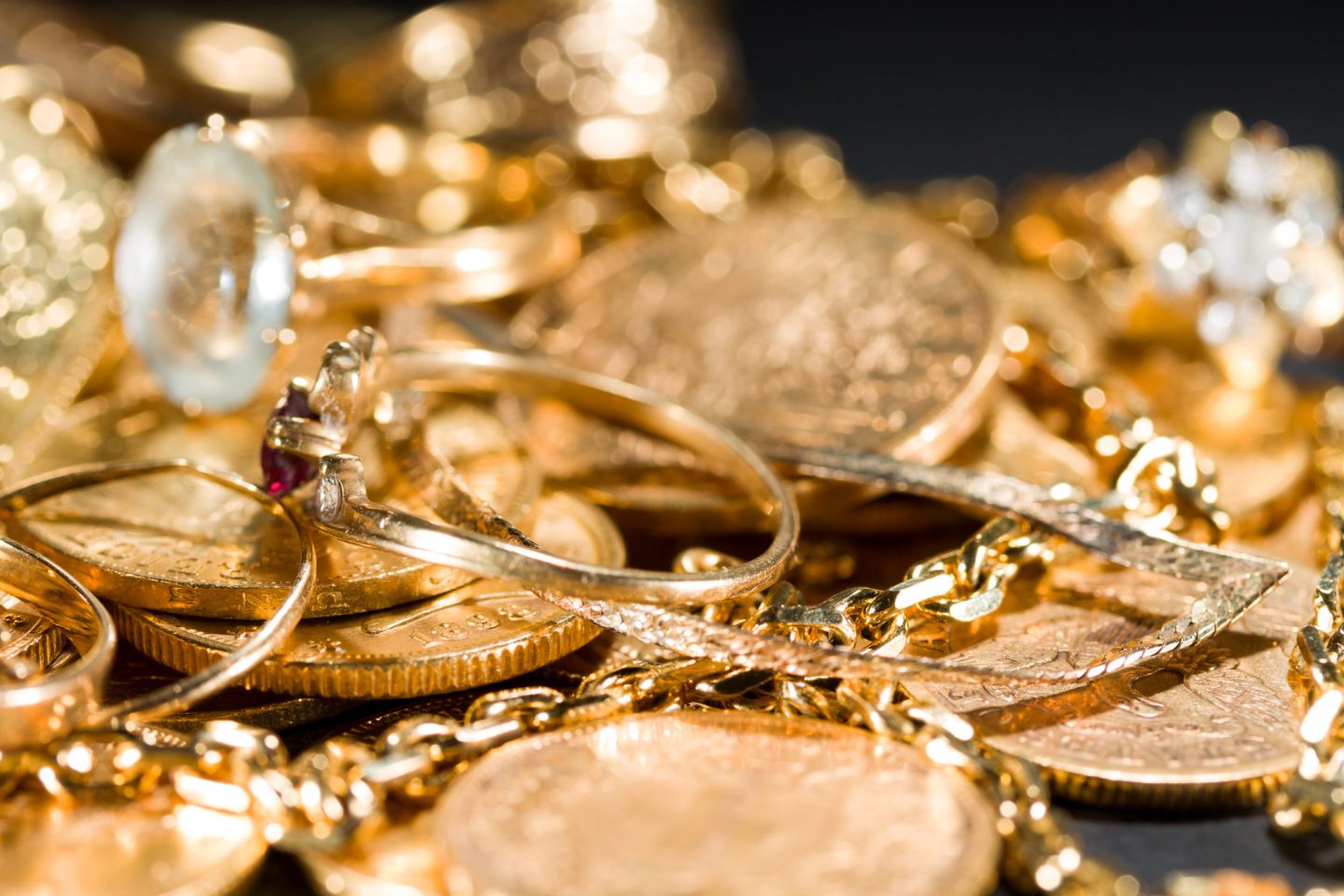 Gold jewelry and gemstones, the kind of value identified during a free house call